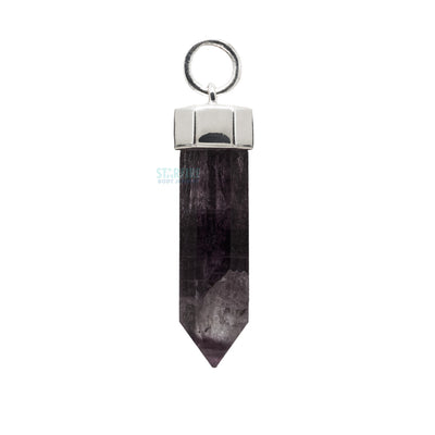 Crystal Pointe Amethyst Charm in Silver