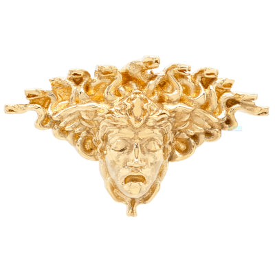 "Medusa Dead" Threaded End in Gold