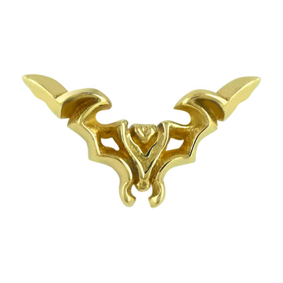 "Bat Inflight" Threaded End in Gold