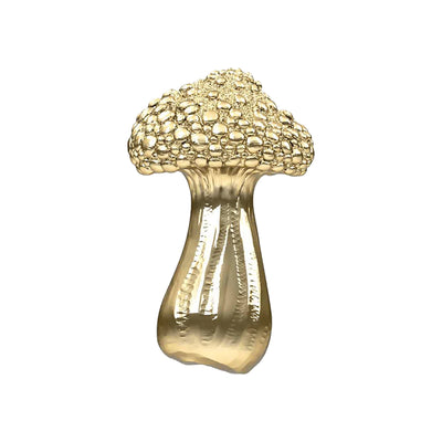 "Mushroom 01" Threaded End in Gold