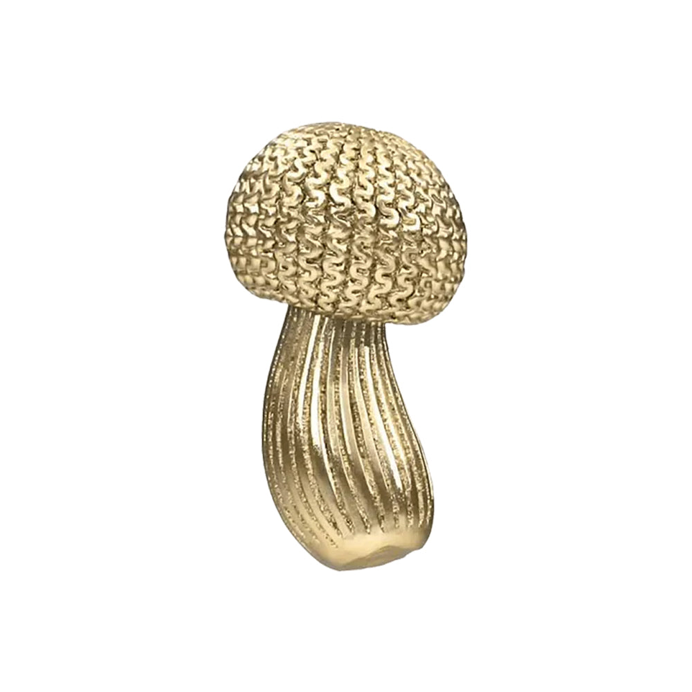 "Mushroom 02" Threaded End in Gold