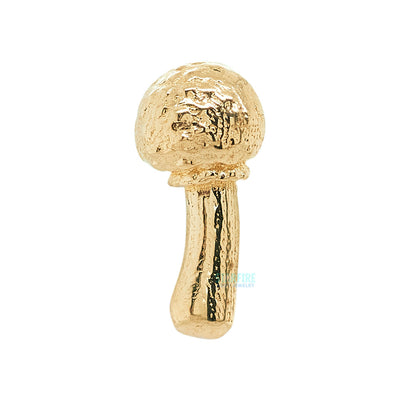 "Mushroom 03" Threaded End in Gold