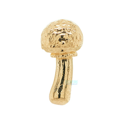 "Mushroom 03" Threaded End in Gold