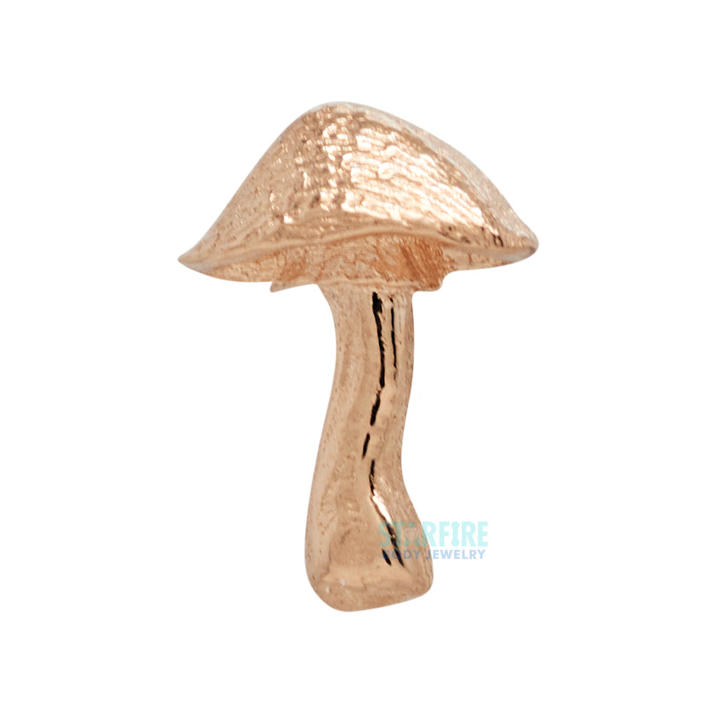"Mushroom 04" Threaded End in Gold