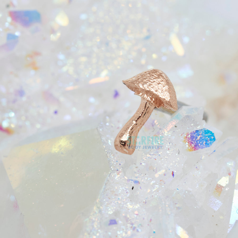 "Mushroom 04" Threaded End in Gold