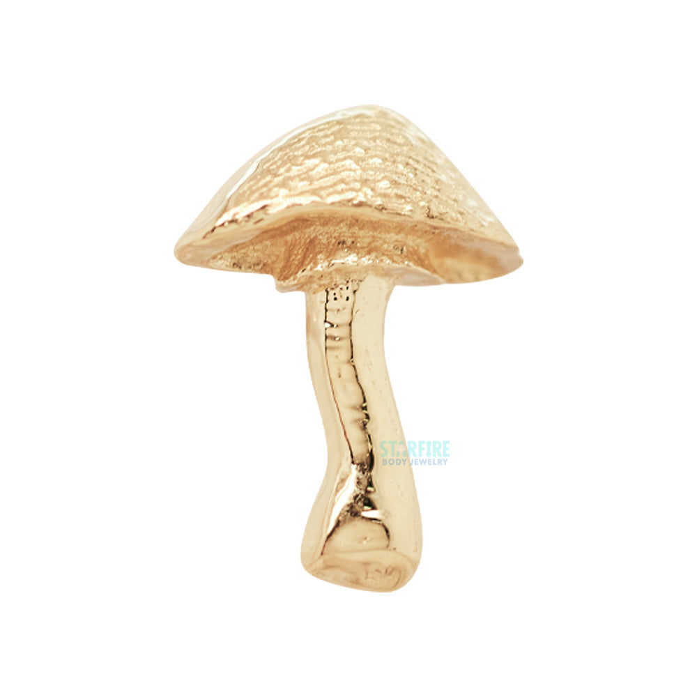 "Mushroom 04" Threaded End in Gold