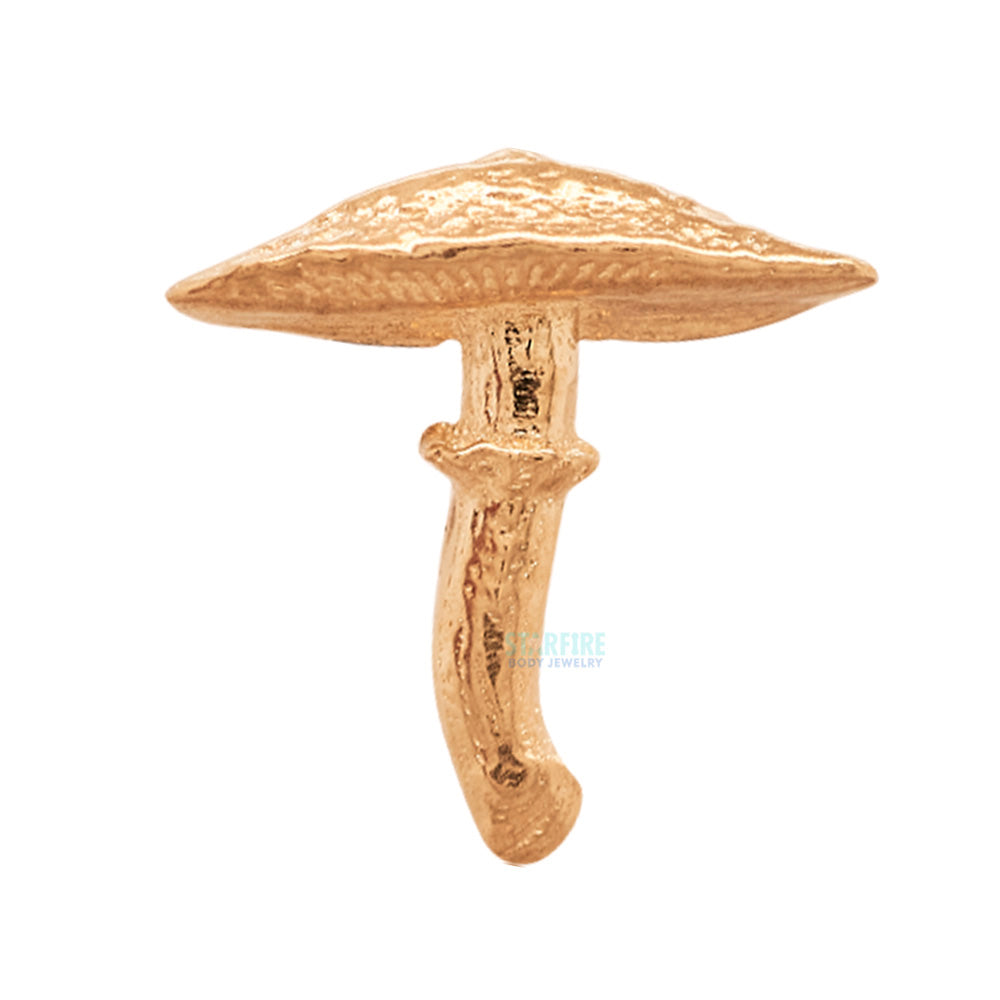 "Mushroom 06" Threaded End in Gold