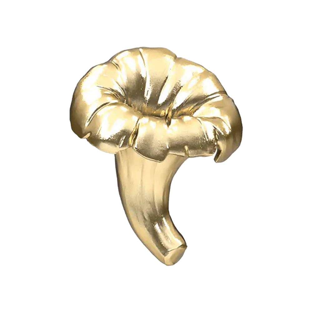 "Mushroom 07" Threaded End in Gold