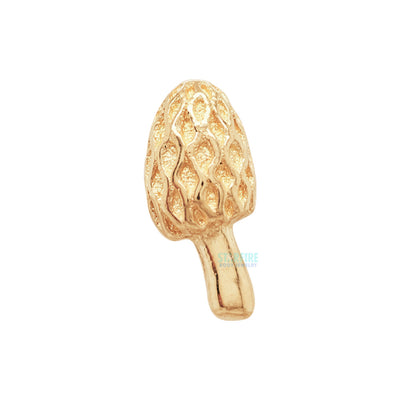 "Mushroom 08" Threaded End in Gold