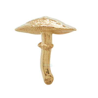 "Mushroom 06" Threaded End in Gold