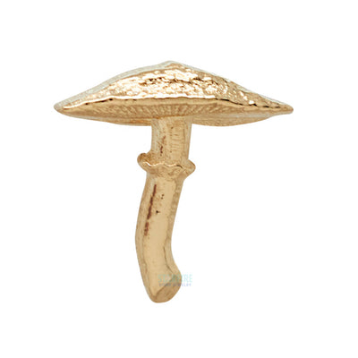"Mushroom 06" Threaded End in Gold