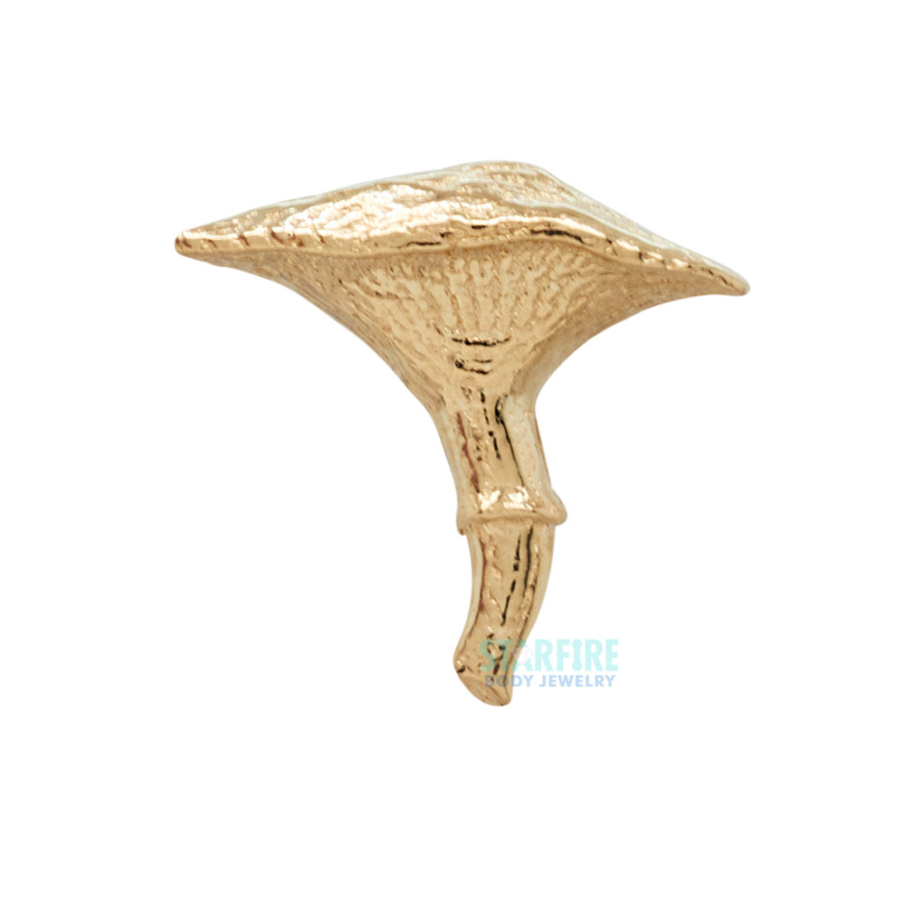 "Mushroom 05" Threaded End in Gold