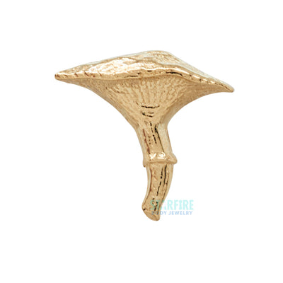 "Mushroom 05" Threaded End in Gold