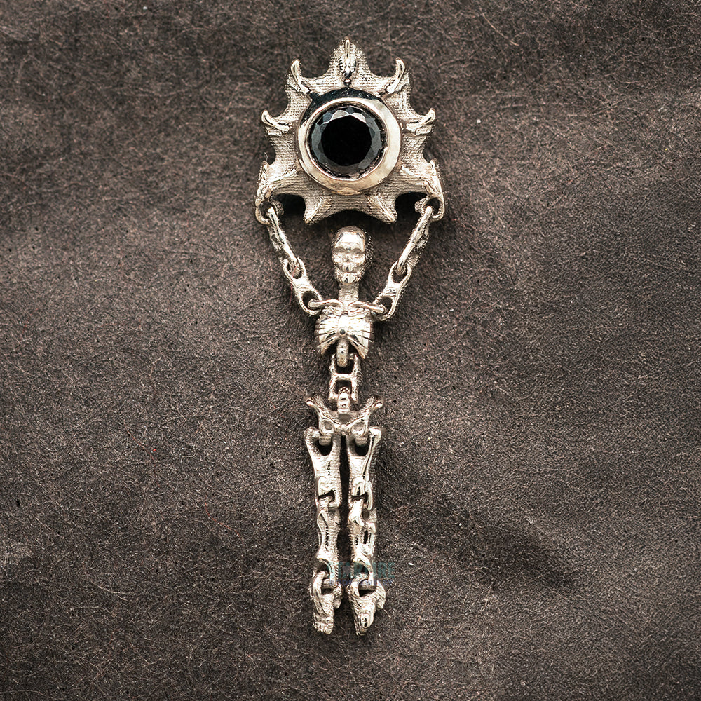 threadless: 2.5mm "Golden Requiem" End in Gold with Brilliant-Cut Gem