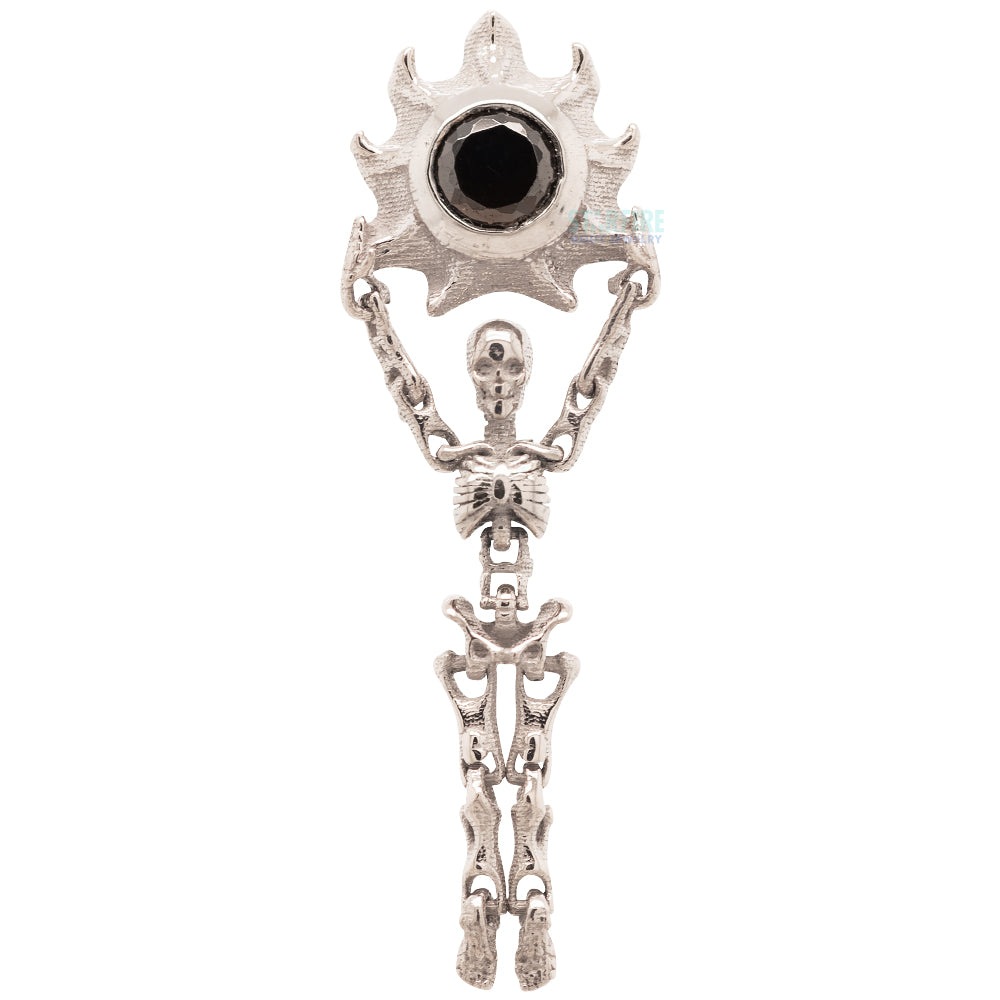 threadless: 2.5mm "Golden Requiem" End in Gold with Brilliant-Cut Gem