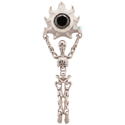threadless: 2.5mm "Golden Requiem" End in Gold with Brilliant-Cut Gem