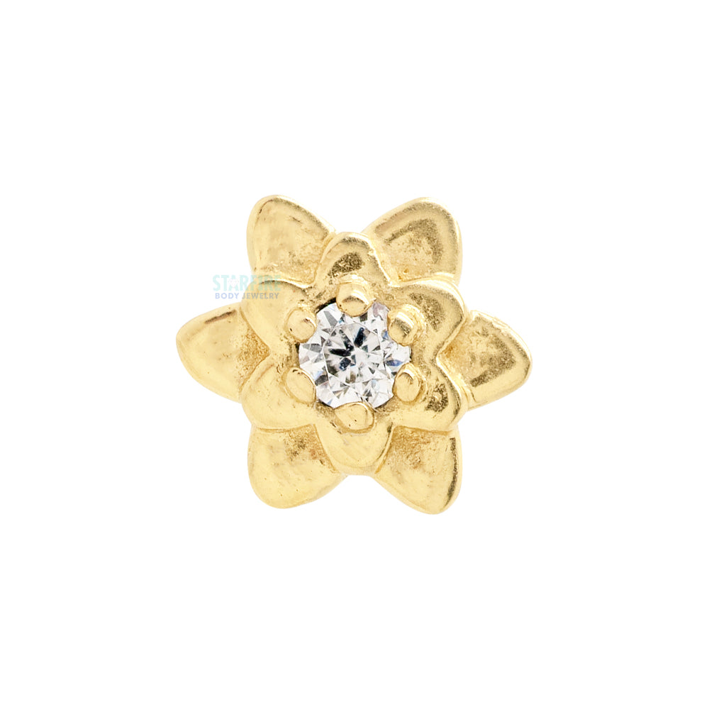 1.5mm "Petaluma" Threaded End in Yellow Gold with Brilliant-Cut Gem