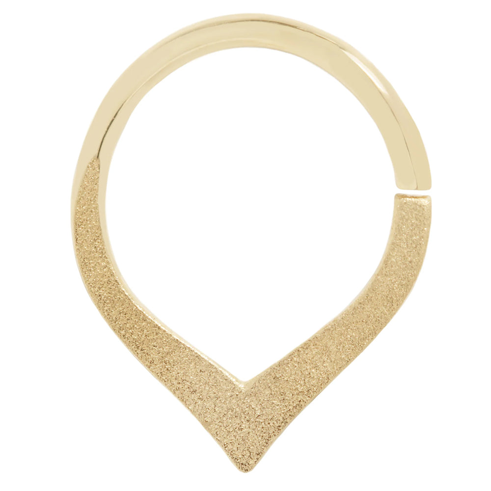 "Rise Sandblast" Seam Ring in Gold