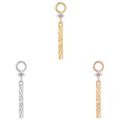 "Labyrinth" Charm in Gold with CZ