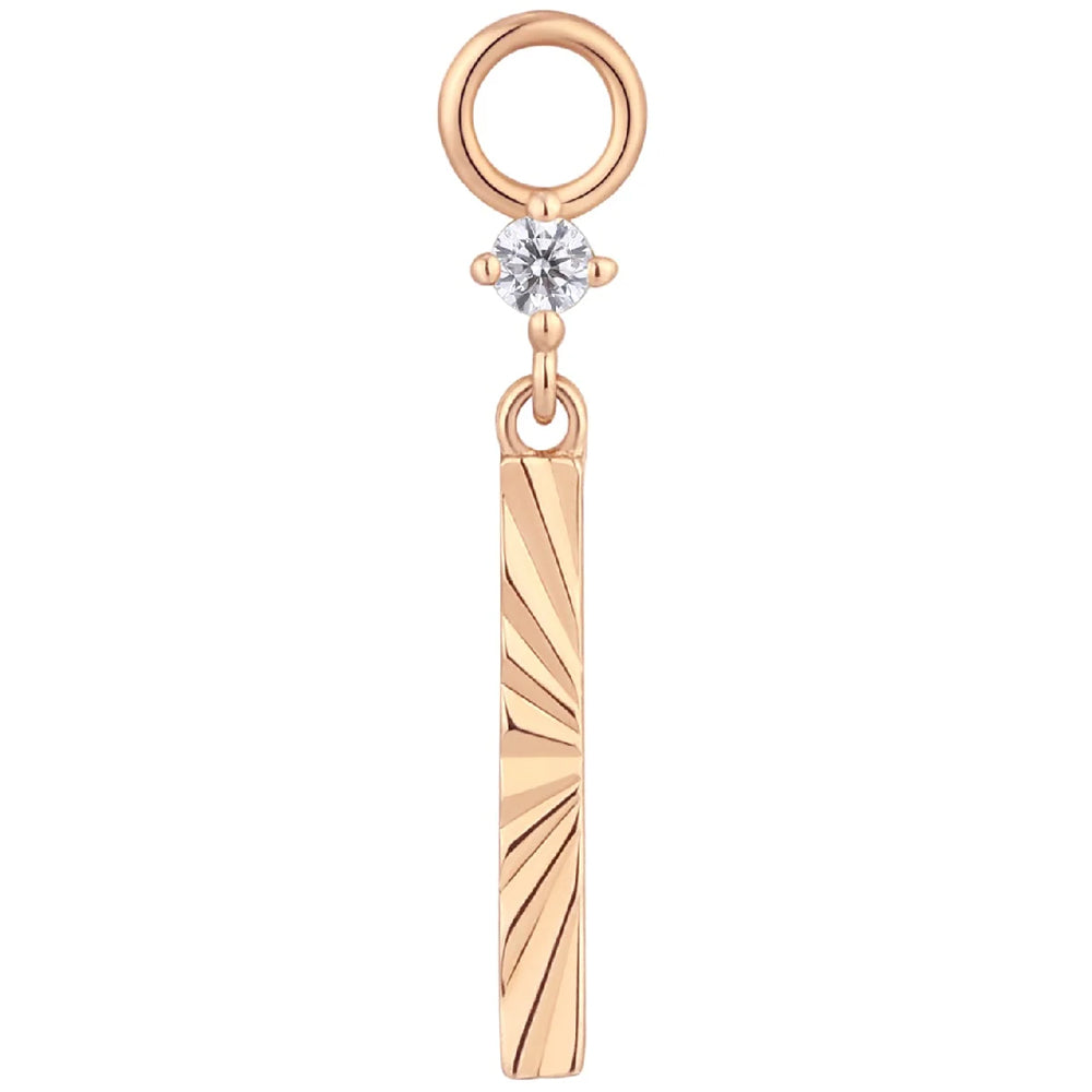 "Labyrinth" Charm in Gold with CZ