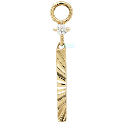 "Labyrinth" Charm in Gold with CZ