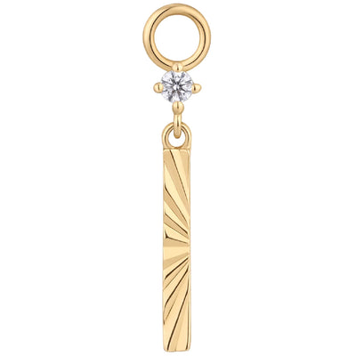 "Labyrinth" Charm in Gold with CZ