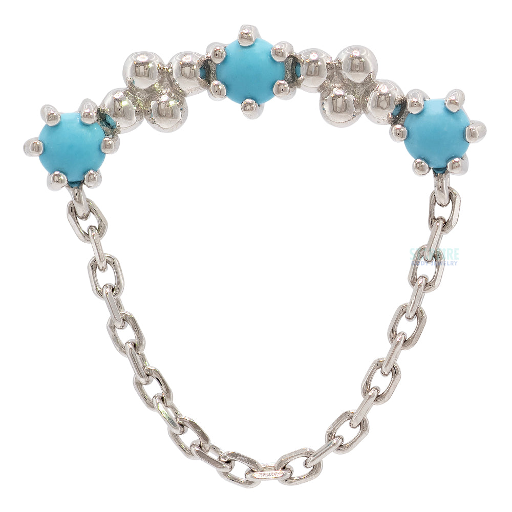 threadless: "Hollis" End in Gold with Turquoise