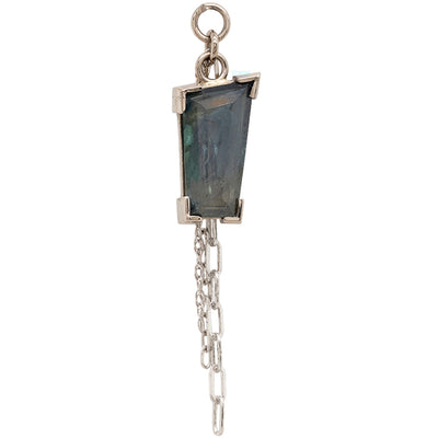 Madagascar Sapphire Chain Charm in Gold - 10.8mm
