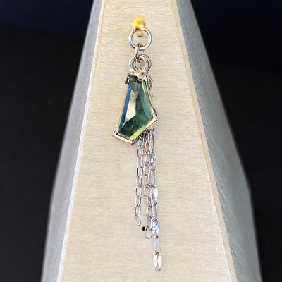 Madagascar Sapphire Chain Charm in Gold - 9.3mm
