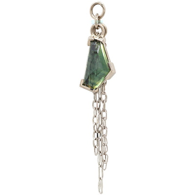 Madagascar Sapphire Chain Charm in Gold - 9.3mm