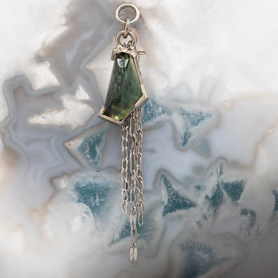 Madagascar Sapphire Chain Charm in Gold - 9.3mm