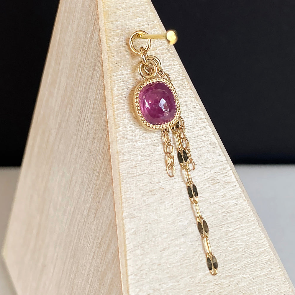 Winza Sapphire Chain Charm in Gold - 6.5mm