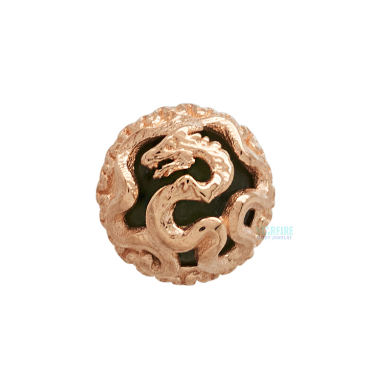 threadless: "Dragon Ball" Natural Stone Cabochon End in Gold
