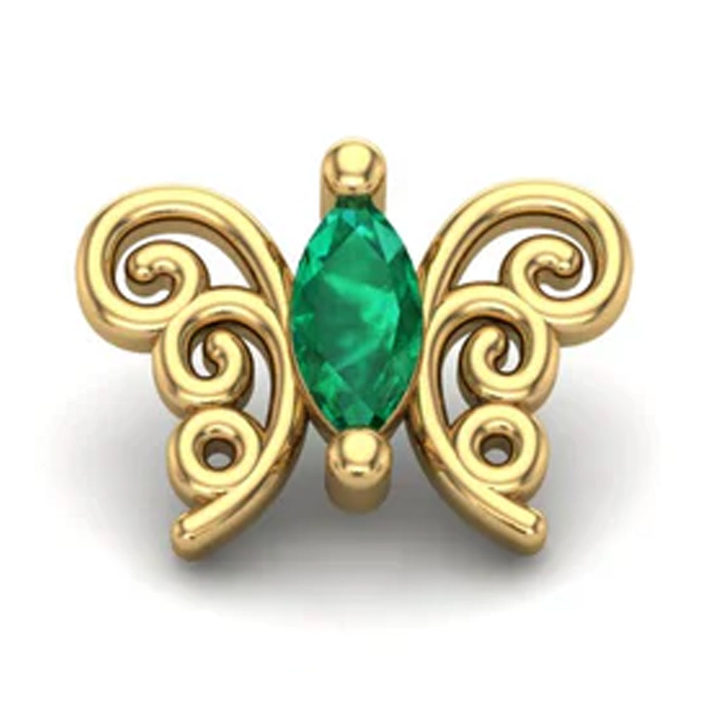 threadless: "Floaty" Butterfly End in Gold with CZ