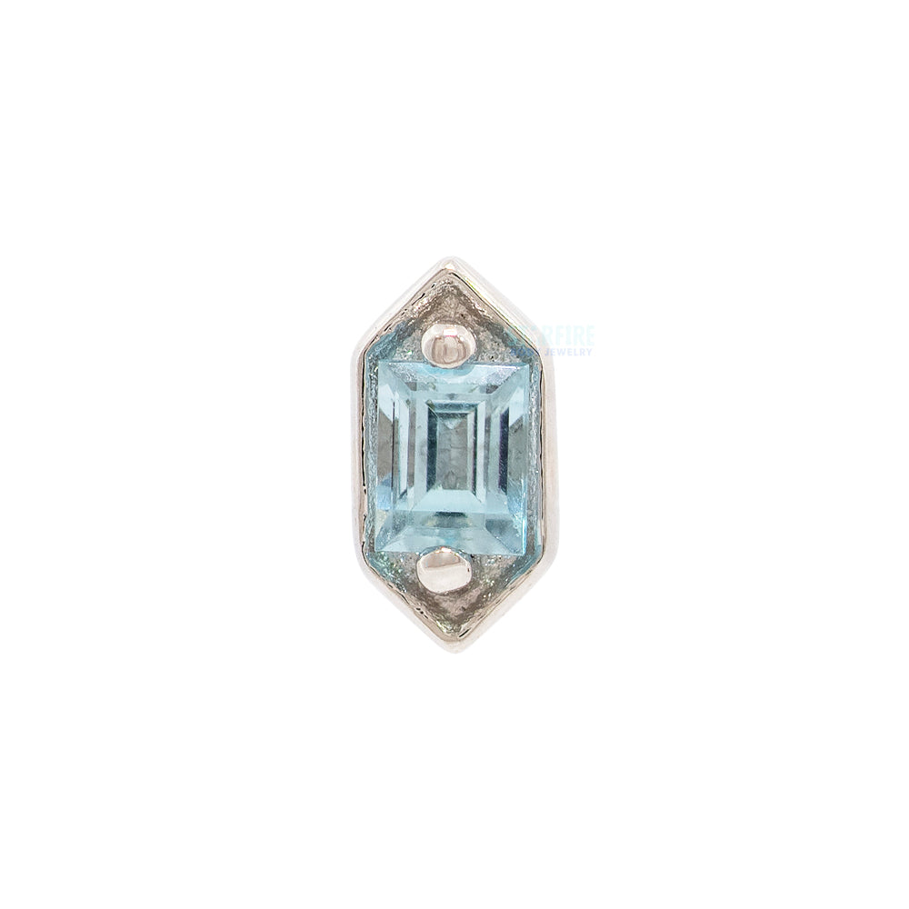 threadless: "Hoax" End in Gold with Swiss Blue Topaz