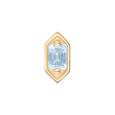 threadless: "Hoax" End in Gold with Swiss Blue Topaz