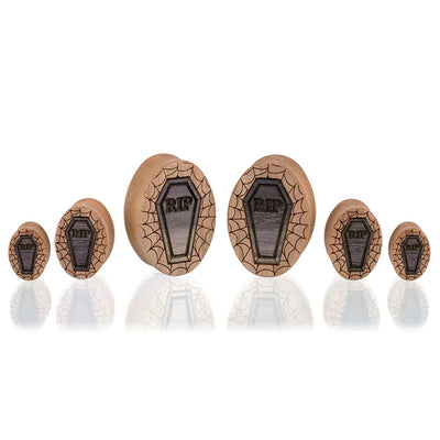 Coffin Wood Oval Plugs