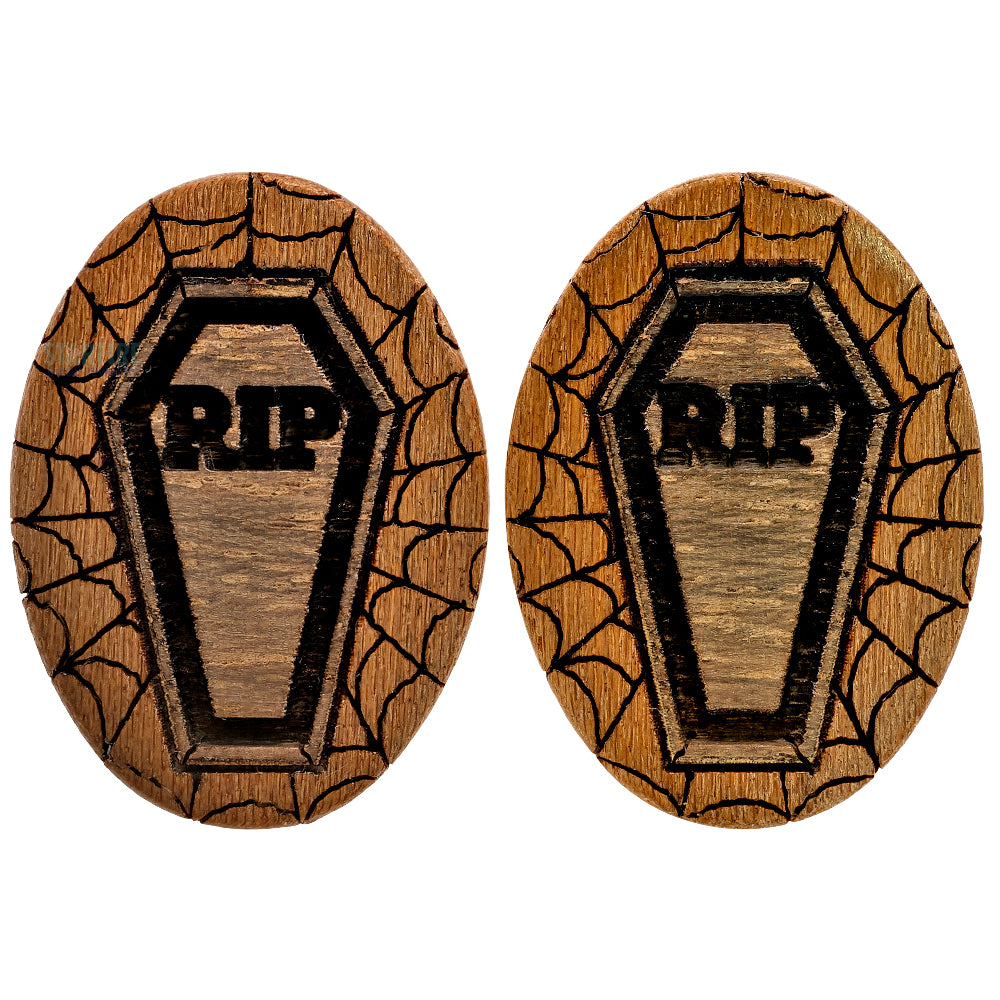 Coffin Wood Oval Plugs