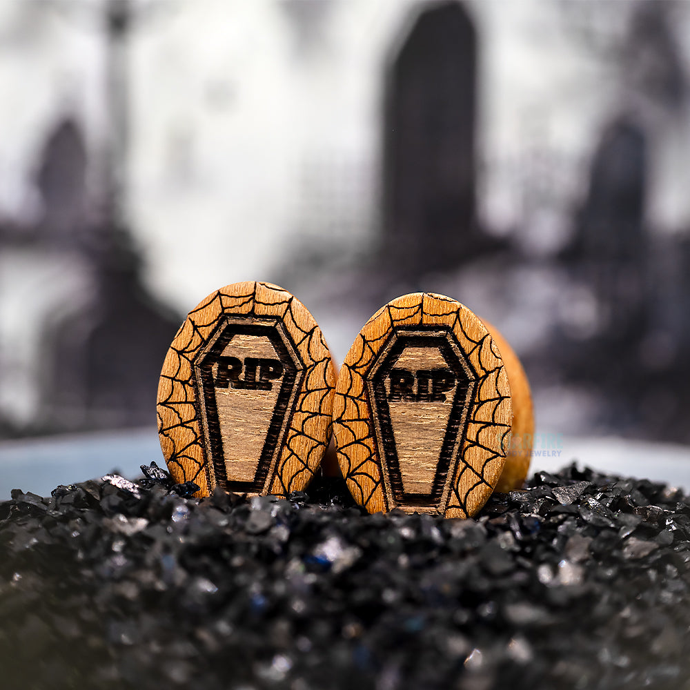 Coffin Wood Oval Plugs