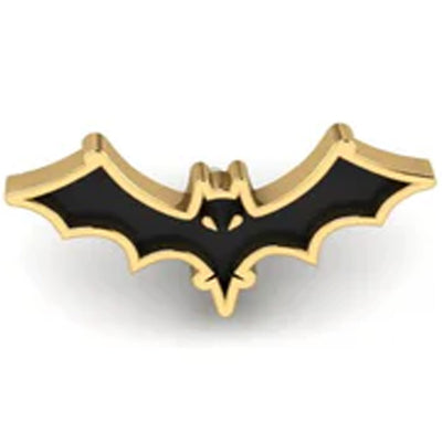 Bat Threaded End in Gold