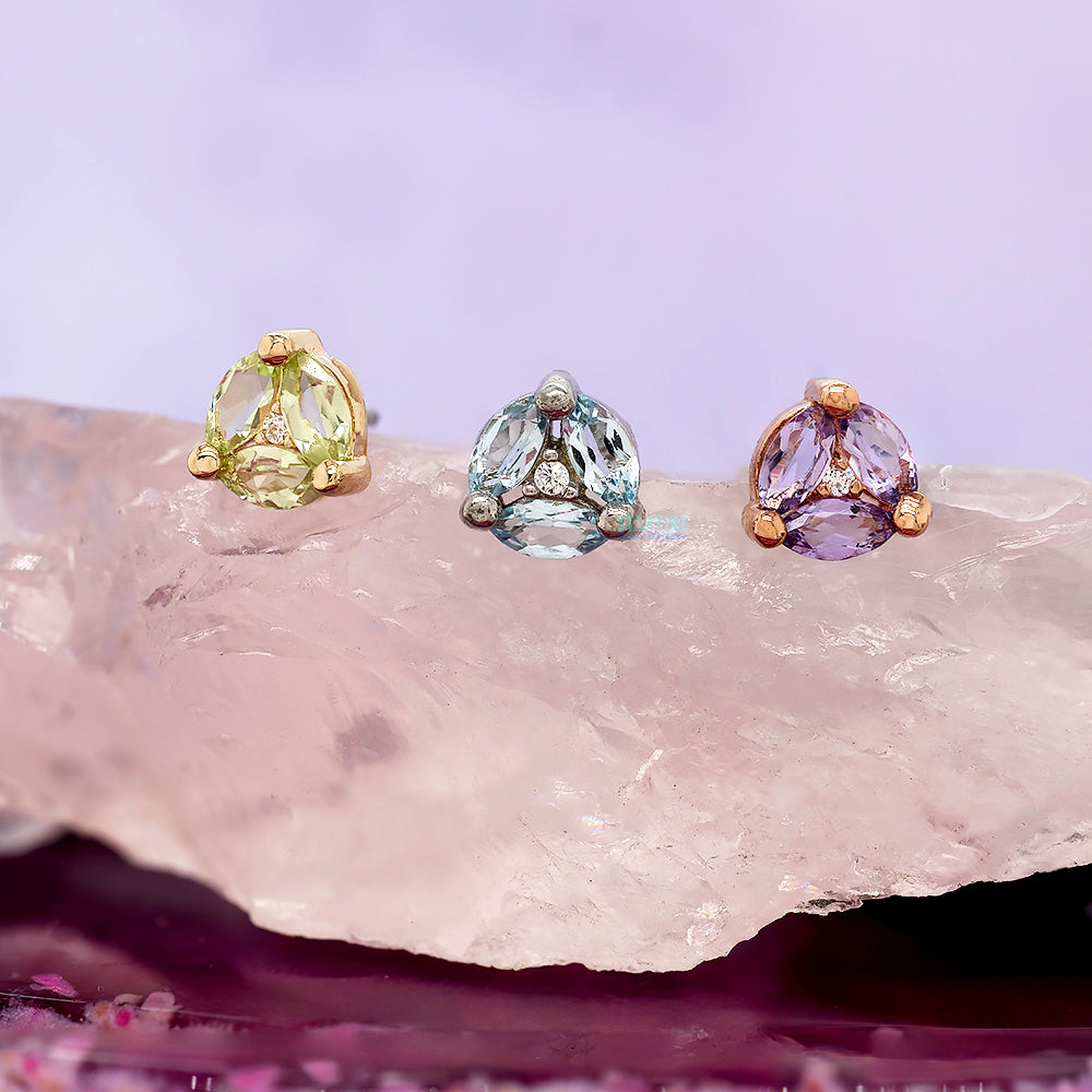 threadless: "Triple Threat" End in Gold with Gemstones