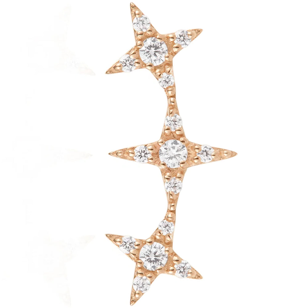 threadless: "Jackpot" End in Gold with White CZ's