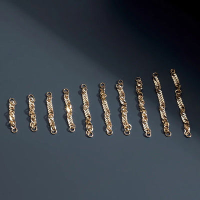 Diamond Cut Singapore Chain Attachment in Gold