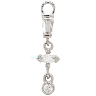 "In Your Dreams" Charm in Gold with White CZ's