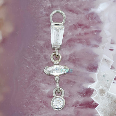 "In Your Dreams" Charm in Gold with White CZ's