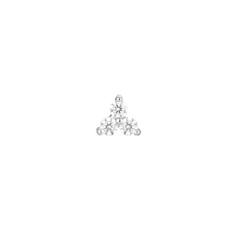 threadless: "Tiny Trinity" End in Gold with White CZ's