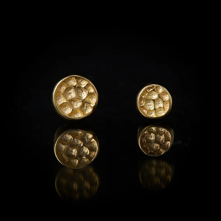 threadless: Hammered Disk End in Gold