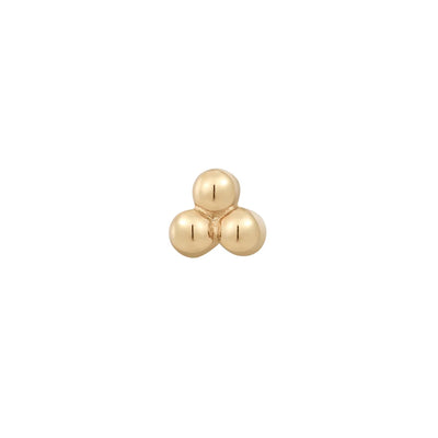 threadless: Mini 3 Bead End in Gold