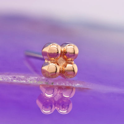 threadless: 4 Bead Square End in Gold
