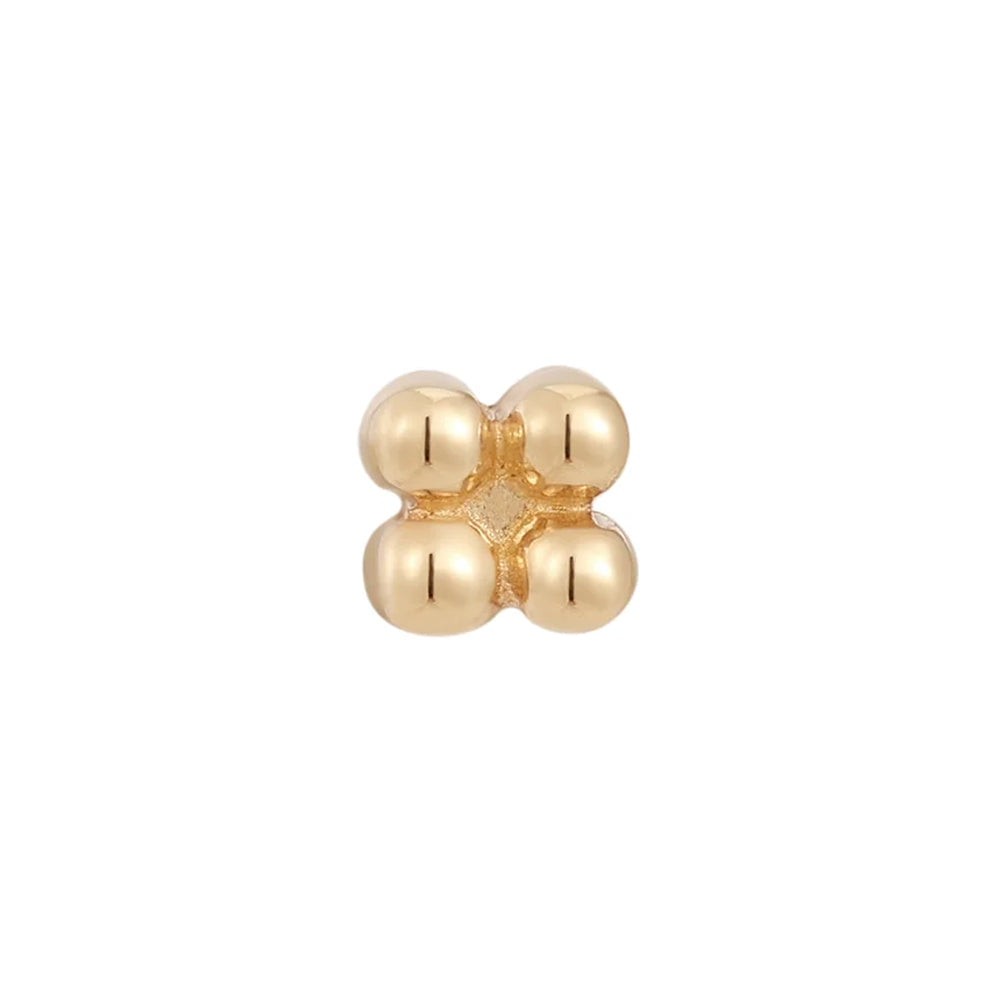 threadless: 4 Bead Square End in Gold